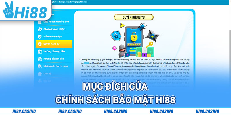 Mục đích xây dựng chính sách bảo mật